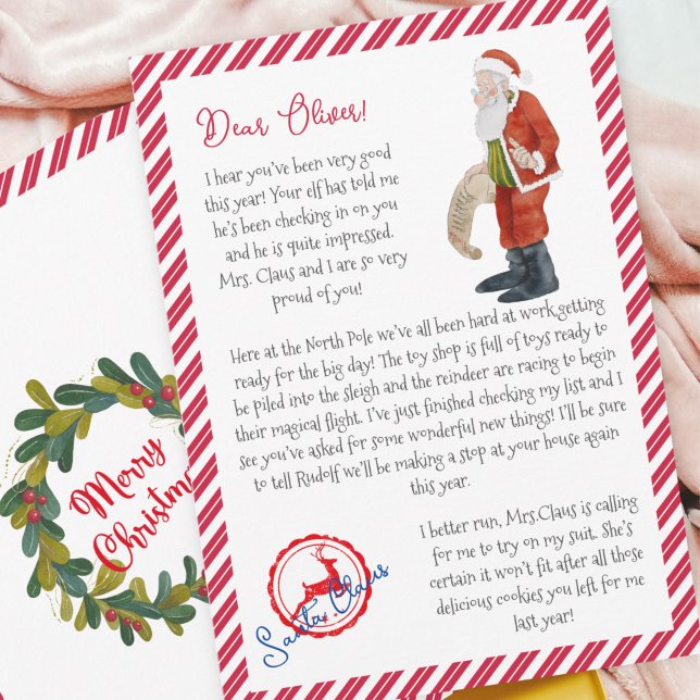 Merry Christmas Santa Claus Letter North Pole Invitation (Creator Uploaded)