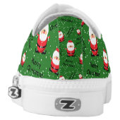Merry Christmas Santa Claus Low-Top Sneakers (Left Shoe Back)