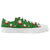 Merry Christmas Santa Claus Low-Top Sneakers (Left Shoe Inside)