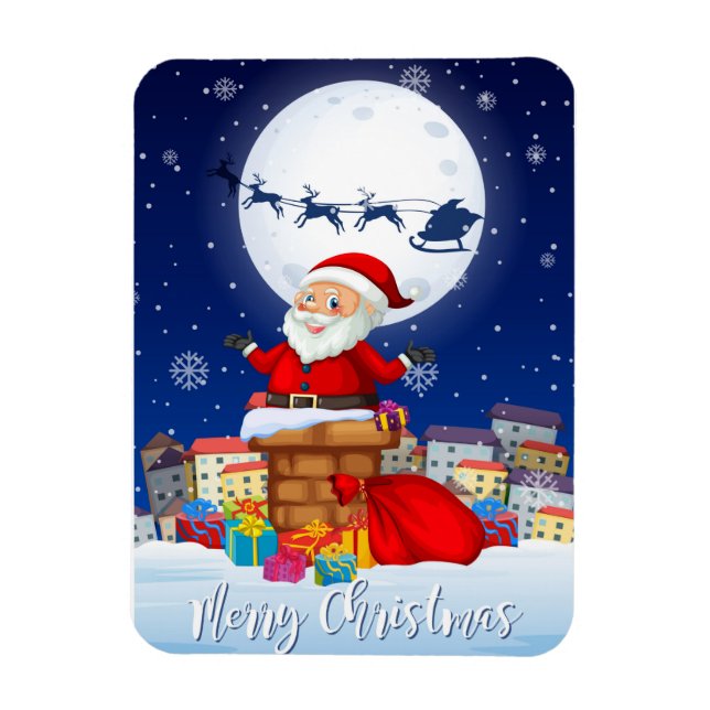 Merry Christmas Santa Claus Magnet (Vertical)