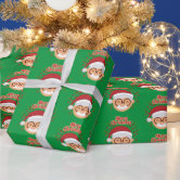 Moustache Wrapping Paper, Forest Green Wrapping Paper