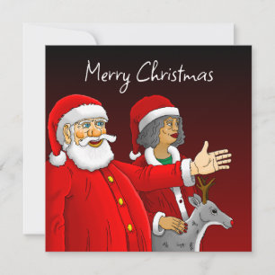 Merry Christmas Santa Claus Note Card