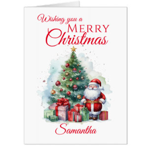Merry Christmas Santa Claus Oversized Card