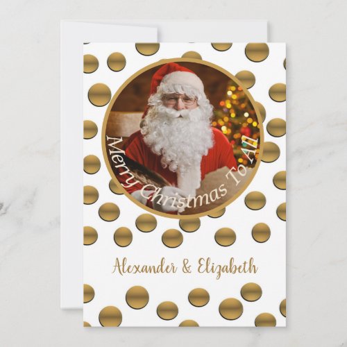 Merry Christmas Santa Claus Personalize Holiday Card