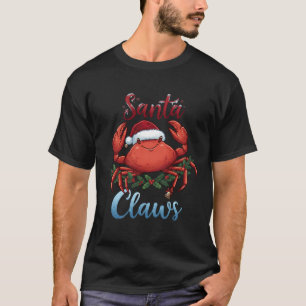 Merry Christmas Santa Claus Sleigh Snowflakes T-Shirt