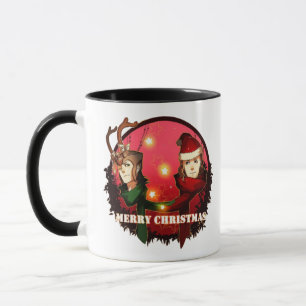 MERRY CHRISTMAS SANTA CLAUS SNOWMAN DEER LOKI THOR MUG