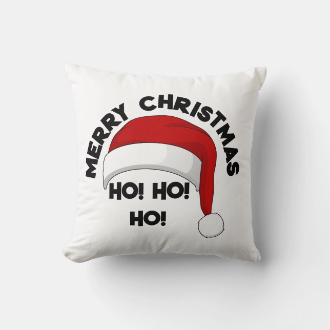 Merry Christmas Santa Claus   Throw Pillow (Front)