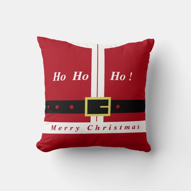 Merry Christmas Santa Claus Throw Pillow (Front)