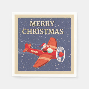 Merry Christmas Santa Claus Vintage Napkins