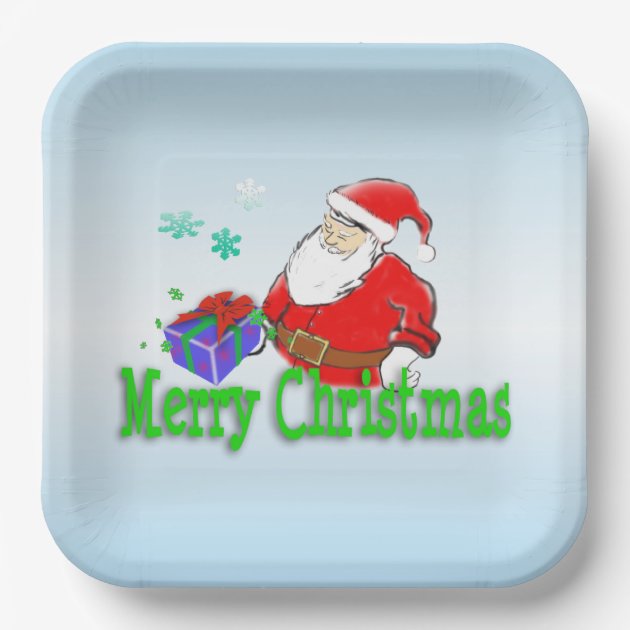 Santa shop claus plates