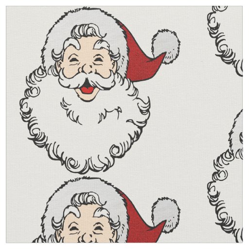 merry christmas santa claus xmas fabric