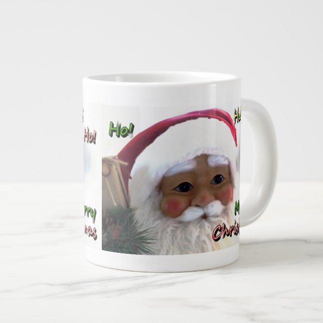 Merry Christmas Santa Clause Giant Coffee Mug (Front Right)