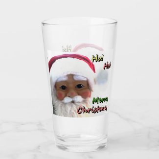 Merry Christmas Santa Clause Glass