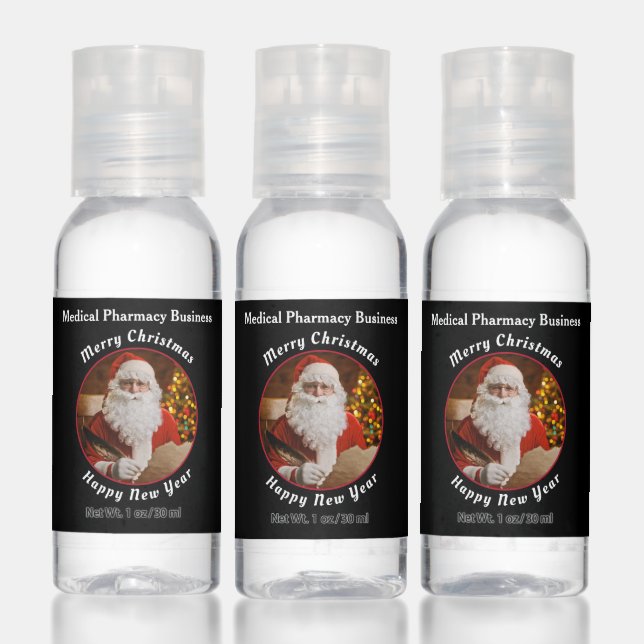 Merry Christmas Santa Clause New Year Custom Hand Sanitizer (Set)