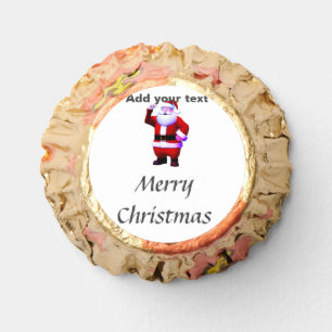 Merry Christmas Santa clauz art add your name text Reese's Peanut Butter Cups