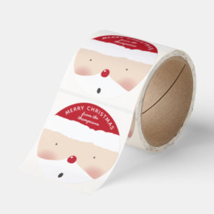 Merry Christmas Santa Cute Fun Personalized Name  Classic Round Sticker
