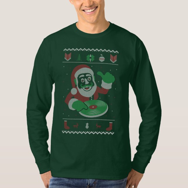 Merry Christmas Santa DJ Party T-Shirt (Front)