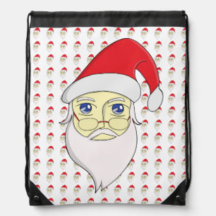 Merry Christmas Santa Drawstring Bag