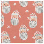 Merry Christmas - Santa Face nursery winter Star  Fabric