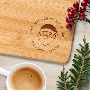 Merry Christmas Santa from Family Engraved Cutting Board