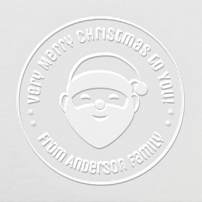 Merry Christmas Santa from Family Round Embosser (Design)