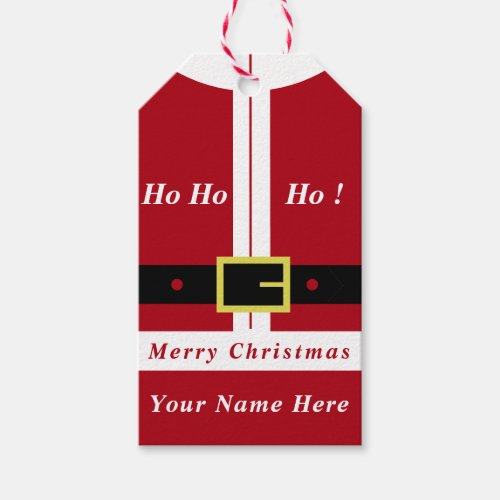 Merry Christmas _ Santa _ Gift For You _ Add Name Gift Tags