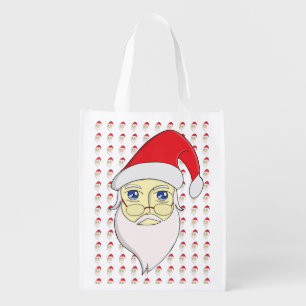 Merry Christmas Santa Grocery Bag