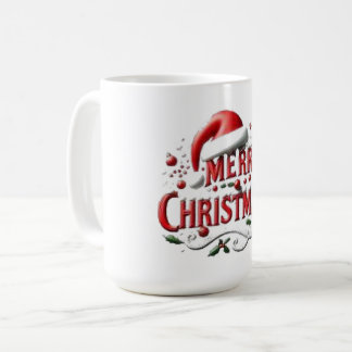 Merry Christmas Santa Hat Coffee Mug