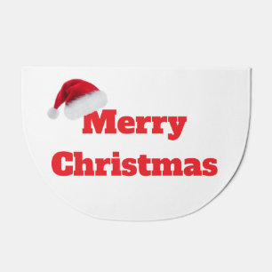 Merry Christmas Santa Hat DoorMat
