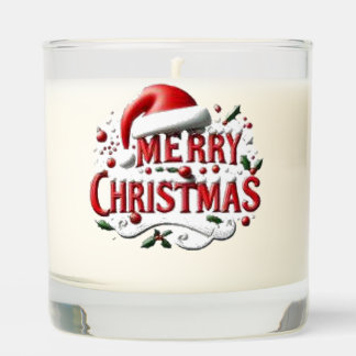 Merry Christmas Santa Hat  Scented Candle