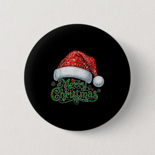 Merry Christmas Santa Hat Xmas Family Matching Paj Button