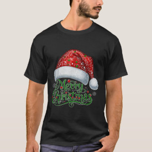 Merry Christmas Santa Hat Xmas Family Matching Paj T-Shirt