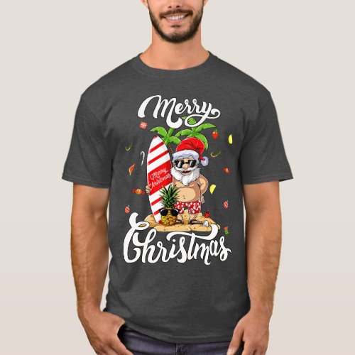 Merry Christmas Santa Hawaii TShirt