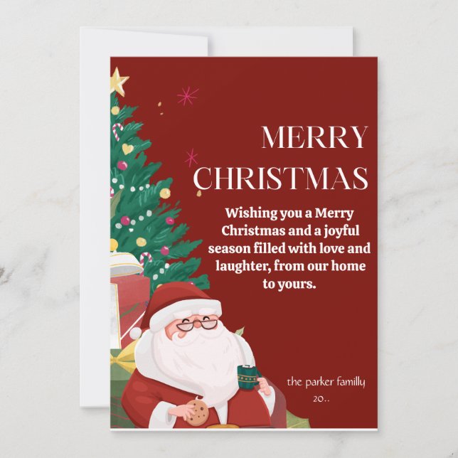 Merry Christmas santa Holiday Card (Front)