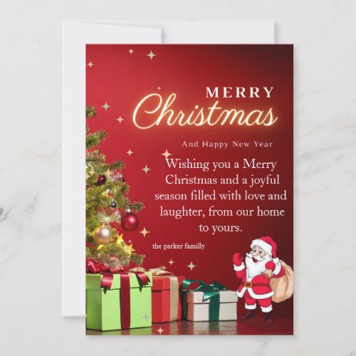 Merry Christmas santa Holiday Card