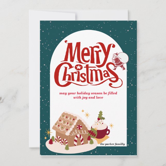 Merry Christmas santa Holiday Card (Front)
