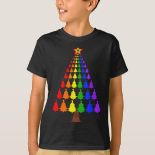 Merry Christmas Santa Human Lgbt Gay Pride Flag Xm T-Shirt