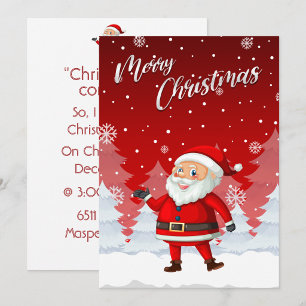 Merry Christmas Santa Invitation