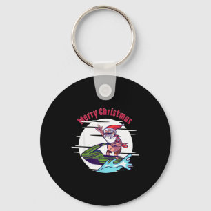 Merry Christmas Santa Jet Ski Watersrts  Keychain