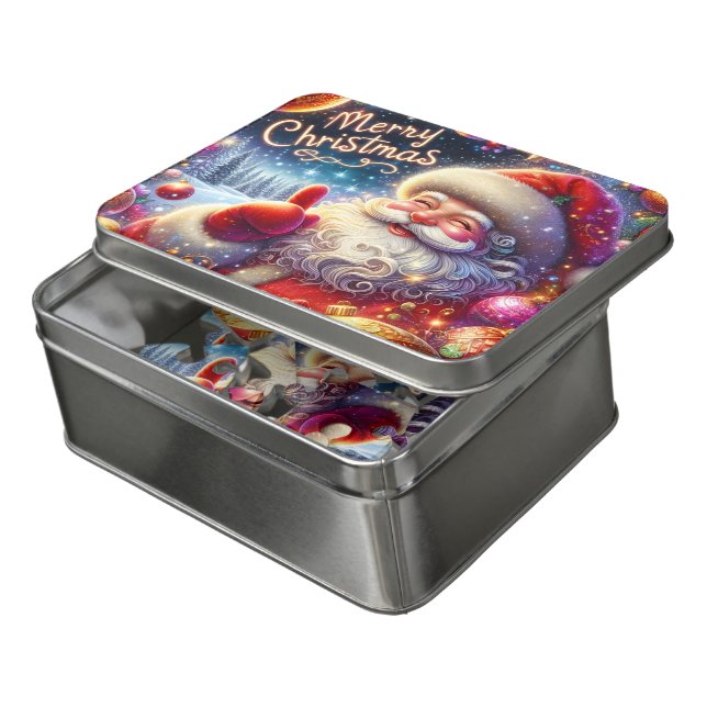 Merry Christmas Santa  Jigsaw Puzzle (Lid Open)