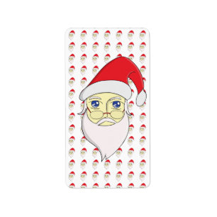 Merry Christmas Santa Label