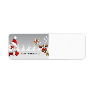 Merry Christmas Santa Label