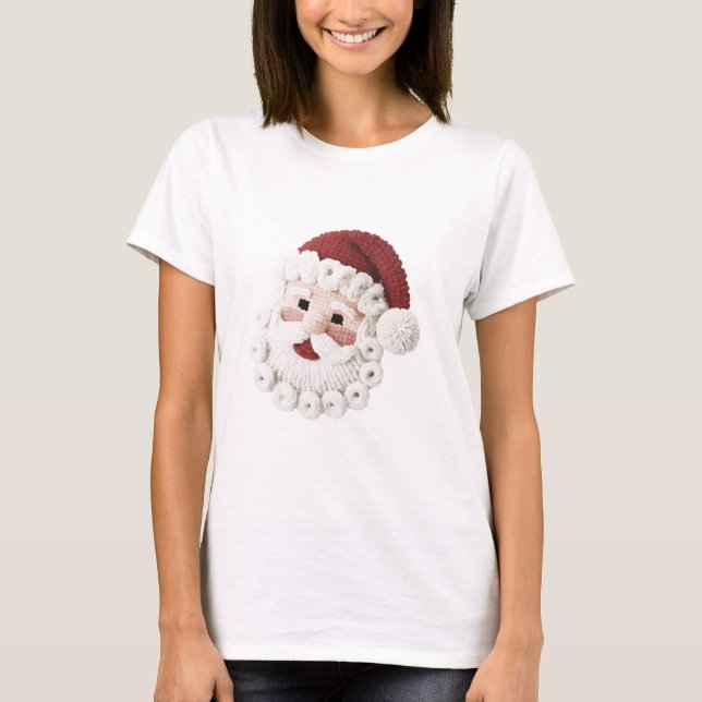 Merry Christmas Santa Latch Hook T-Shirt (Front)