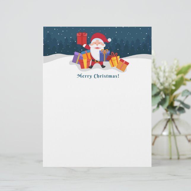 Merry Christmas Santa Letterhead (Standing Front)