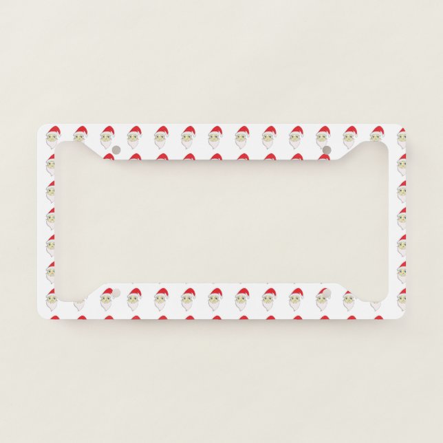 Merry Christmas Santa License Plate Frame (Front)
