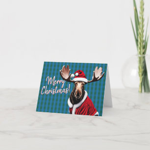 Merry Christmas, Santa Moose! Holiday Card