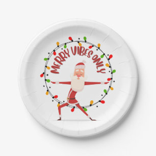 Merry Christmas Santa Paper Plates