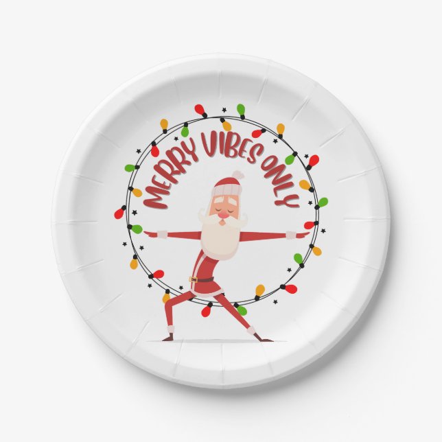 Merry Christmas Santa  Paper Plates (Front)