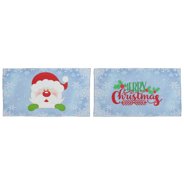 Merry Christmas Santa Pillowcase (Front-Set)