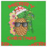 Merry Christmas Santa Pineapple Fabric